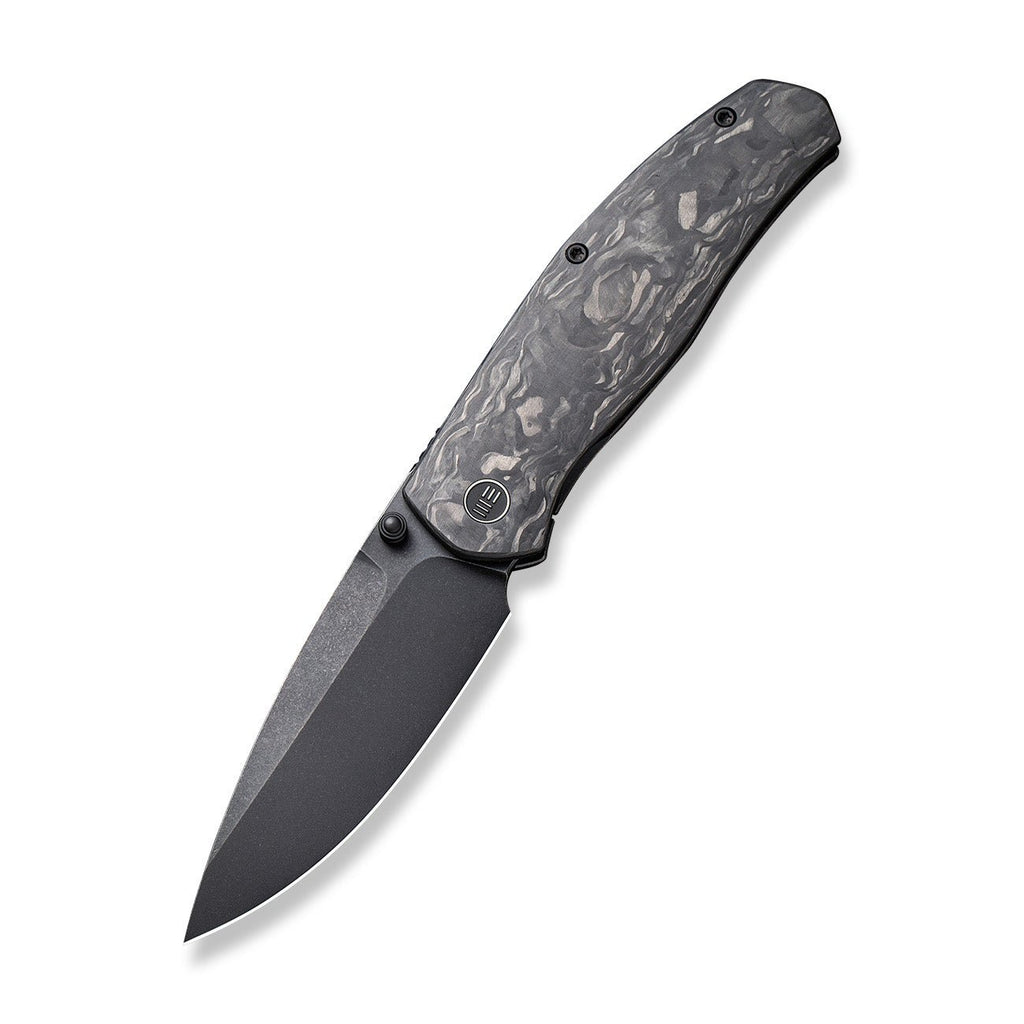 WEKNIFE Esprit Thumb Fibe Knife & Flipper Titanium We Stud & Carbon Knife Front –
