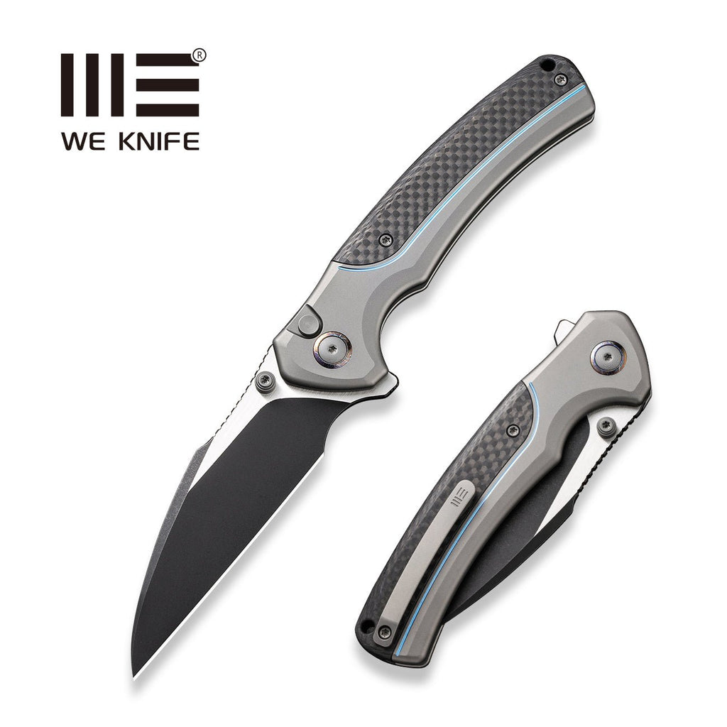 Lock & Knife Ziffius Fiber Flipper Carbon We & – Stud Button Knife CPM Titanium WEKNIFE Thumb Handle & 20CV