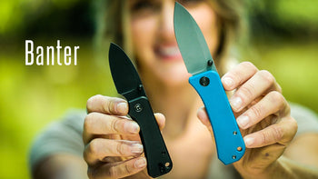 We Knife Company Limited Edition Reiver Flipper Knife 3.97 CPM-S35VN Bead  Blasted Cleaver Blade, Bronze Titanium Handles - KnifeCenter - WE16020-3