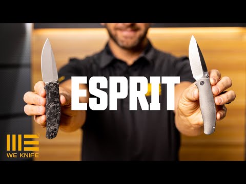 WEKNIFE – Thumb & Titanium Carbon Stud We Knife Flipper Front Esprit Knife Fibe &