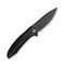 WEKNIFE Acuminal Flipper Knife Black Titanium (3.98" Black Stonewashed CPM 20CV Blade) WE23070 Sample1