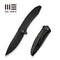 WEKNIFE Acuminal Flipper Knife Black Titanium Handle (3.98" Black Stonewashed Vanax Blade) WE23070 - 1