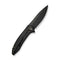 WEKNIFE Acuminal Flipper Knife Black Titanium Handle (3.98" Black Stonewashed Vanax Blade) WE23070 - 1