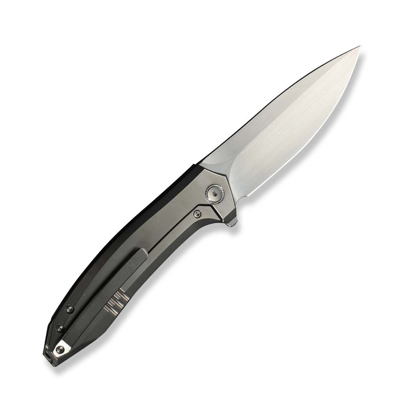 WEKNIFE Acuminal Flipper Knife Polished Bead Blasted Titanium (3.98" Hand Rubbed Satin CPM 20CV Blade) WE23070 Sample2