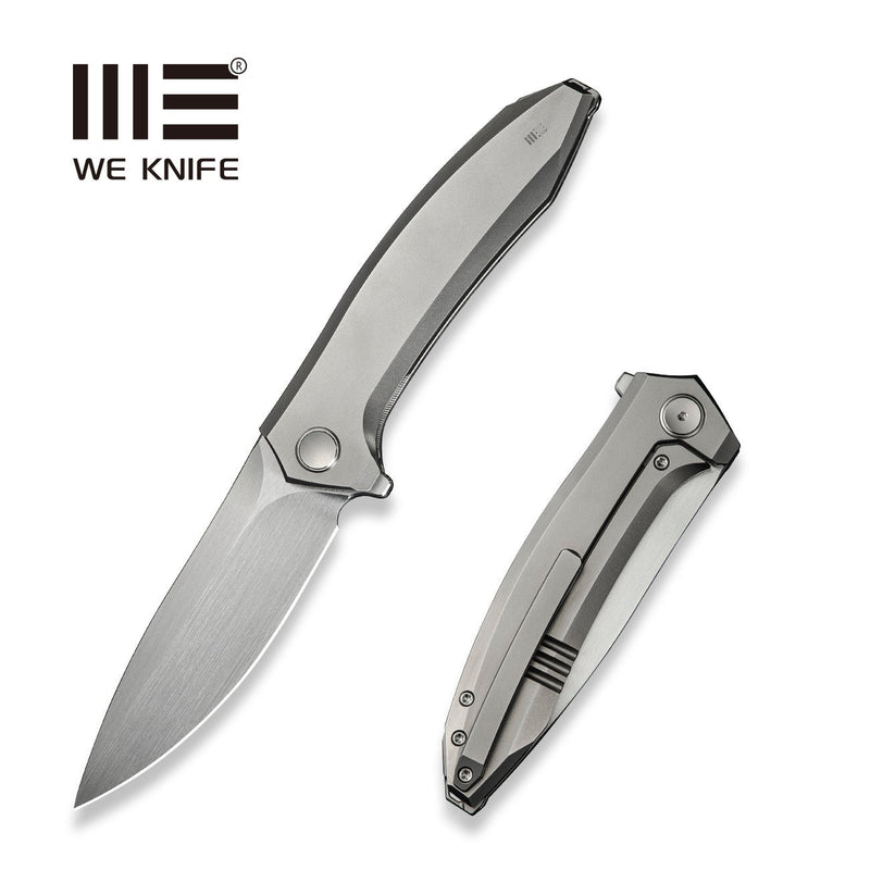 WEKNIFE Acuminal Flipper Knife Polished Bead Blasted Titanium Handle (3.98" Hand Rubbed Satin Vanax Blade) WE23070 - 2