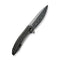 WEKNIFE Acuminal Flipper Knife Polished Gray Titanium Handle (3.98" Fafnir Damasteel Blade) WE23070 - DS1