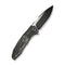 WEKNIFE Archeozoic Flipper Knife Black Titanium Handle With Shredded Carbon Fiber Inlay (4" Black Stonewashed Bohler M390 Blade, Satin Flat) WE23091 - 1