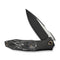 WEKNIFE Archeozoic Flipper Knife Black Titanium Handle With Shredded Carbon Fiber Inlay (4" Black Stonewashed Bohler M390 Blade, Satin Flat) WE23091 - 1