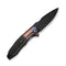 WEKNIFE Archeozoic Flipper Knife Flamed Titanium With Black Rose Carbon Fiber Inlay (4" Black Stonewashed CPM 20CV Blade) WE23091 Sample1