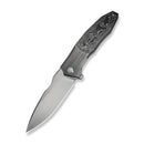 WEKNIFE Archeozoic Flipper Knife Gray Hand Rubbed Titanium Handle With Aluminum Foil Carbon Fiber Inlay (4" Hand Rubbed Satin Bohler M390 Blade) WE23091 - 2