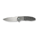 WEKNIFE Archeozoic Flipper Knife Gray Hand Rubbed Titanium Handle With Aluminum Foil Carbon Fiber Inlay (4" Hand Rubbed Satin Bohler M390 Blade) WE23091 - 2