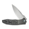 WEKNIFE Archeozoic Flipper Knife Gray Hand Rubbed Titanium Handle With Aluminum Foil Carbon Fiber Inlay (4" Hand Rubbed Satin Bohler M390 Blade) WE23091 - 2