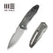 WEKNIFE Archeozoic Flipper Knife Gray Hand Rubbed Titanium Handle With Aluminum Foil Carbon Fiber Inlay (4" Hand Rubbed Satin Bohler M390 Blade) WE23091 - 2