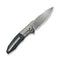 WEKNIFE Archeozoic Flipper Knife Gray Titanium With Blue / Black Arctic Storm Fat Carbon Fiber (4" Hand Rubbed Satin CPM 20CV Blade) WE23091 Sample2