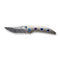 WEKNIFE Attor Thumb Stud & Thumb Hole Knife Polished Bead Blasted Titanium Integral Handle With Timascus Inlay (3.55" Heimskringla Damasteel Blade) WE23037 - DS1