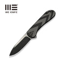 WEKNIFE Elementum Flipper Knife Black & Gray Titanium Handle (2.96" Black Hand Rubbed Hakkapella Damasteel Blade, Satin Flat) WE18062X - 2024 BS2