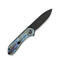 WEKNIFE Elementum Flipper Knife Camo Titanium Handle (2.96" Black Hand Rubbed Hakkapella Damasteel Blade) WE18062X - 2024 BS1