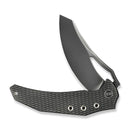 WEKNIFE Epaulette Flipper & Thumb Hole Knife Diamond Patterned Polished Gray Titanium Handle (3.45" Polished Gray Bohler M390 Blade) WE24024 - 4