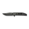 WEKNIFE Ezinta Flipper & Thumb Stud Knife Polished Gray Titanium Integral Handle With Satin Holes (3.99" Polished Gray Bohler M390 Blade) WE22041 - 3