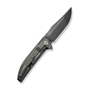 WEKNIFE Ezinta Flipper & Thumb Stud Knife Polished Gray Titanium Integral Handle With Satin Holes (3.99" Polished Gray Bohler M390 Blade) WE22041 - 3