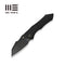 WEKNIFE High-Fin XL Thumb Stud Knife Black Titanium (3.48" Black Stonewashed CPM 20CV Blade) WE24010 Sample1
