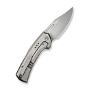 WEKNIFE Nefaris Flipper Knife Polished Bead Blasted Titanium Handle With Flamed Titanium Inlay (3.48" Hand Rubbed Satin CPM 20CV Blade) WE22040FA - 1