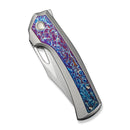 WEKNIFE Nefaris Flipper Knife Polished Bead Blasted Titanium Handle With Flamed Titanium Inlay (3.48" Hand Rubbed Satin CPM 20CV Blade) WE22040FA - 1