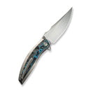 WEKNIFE Quinseris Flipper & Thumb Stud Knife Polished Bead Blasted Titanium Handle With Arctic Storm Fat Carbon Fiber Inlay (3.96" Hand Rubbed Satin Bohler M390 Blade) WE23093 - 4