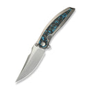 WEKNIFE Quinseris Flipper & Thumb Stud Knife Polished Bead Blasted Titanium Handle With Arctic Storm Fat Carbon Fiber Inlay (3.96" Hand Rubbed Satin Bohler M390 Blade) WE23093 - 4