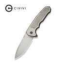 WEKNIFE Starlash Flipper Knife Gray Titanium Handle (3.97" Hand Rubbed Satin CPM 20CV Blade) WE23011C Sample2