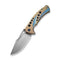 WEKNIFE Swiftfin Flipper & Thumb Hole Knife Golden / Blue Titanium Handle With Blue Holes (3.8" Hand Rubbed Satin CPM 20CV Blade) WE23051 - 4