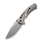 WEKNIFE Swiftfin Flipper & Thumb Hole Knife Polished Bead Blasted Titanium Handle With Satin Holes (3.8" Polished Bead Blasted CPM 20CV Blade) WE23051 - 2