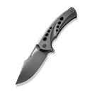 WEKNIFE Swiftfin Flipper & Thumb Hole Knife Polished Gray Titanium Handle With Dark Golden Holes (3.8" Polished Gray CPM 20CV Blade) WE23051 - 3