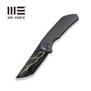 WEKNIFE Thug XL Thumb Stud Knife Gray Titanium With Blue Etching Pattern (3.35" Black Hand Polished CPM 20CV Blade With Laser Pattern) WE20028D - 2024 BS