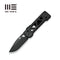 WEKNIFE Tyro Manual Thumb & Super Lock Knife Black Titanium (2.91" Black Stonewashed CPM 20CV Blade) WE24001 Sample1