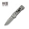WEKNIFE Tyro Manual Thumb & Super Lock Knife Gray Titanium (2.91" Stonewashed CPM 20CV Blade) WE24001 Sample2