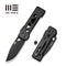 WEKNIFE Tyro Superlock Knife Black / Golden Titanium Handle (2.91" Black Stonewashed CPM 20CV Blade) WE24001 - 1, With An Extra Pivot Screw