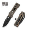 WEKNIFE Tyro Superlock Knife Bronze Titanium Handle (2.91" Black Stonewashed CPM 20CV Blade) WE24001 - 3, With An Extra Pivot Screw