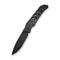 WEKNIFE WE - Guthrie Thumb Stud & Front Flipper Knife Black Titanium Handle With Rose Carbon Fiber Inlay (3.94" Black Stonewashed CPM 20CV Blade) WE23072B - 1