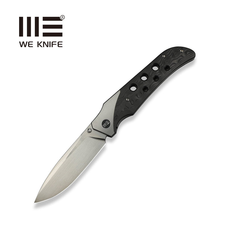 WEKNIFE WE-Guthrie Thumb Stud Knife Gray Titanium With Rose Carbon Fiber Inlay ( 3.94" Hand Rubbed Satin CPM 20CV Blade) WE23072B Sample2