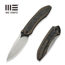 WEKNIFE Winsome Thumb Stud & Front Flipper Knife Bronze Titanium Handle With Marble Carbon Fiber Inlay (3.74" Satin Finished Bohler M390 Blade, Black Stonewashed Flat) WE23092 - 3