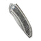 WEKNIFE Winsome Thumb Stud & Front Flipper Knife Gray Titanium Handle With Aluminum Foil Carbon Fiber Inlay (3.74" Hand Rubbed Satin Bohler M390 Blade) WE23092 - 2