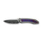 WEKNIFE Winsome Thumb Stud & Front Flipper Knife Polished Bead Blasted Titanium Handle With Timascus Inlay (3.74" Fafnir Damasteel Blade) WE23092 - DS1