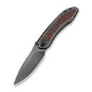 WEKNIFE Winsome Thumb Stud & Front Flipper Knife Polished Gray Titanium Handle With Lava Flow Fat Carbon Fiber Inlay (3.74" Polished Gray Bohler M390 Blade) WE23092 - 4