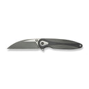 WEKNIFE Zenthra Flipper & Thumb Stud Knife Gray Titanium Handle With Twill Carbon Fiber Inlay (3.3" Gray Stonewashed Bohler M390 Blade, Satin Flat) WE24021C - 2