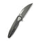 WEKNIFE Zenthra Flipper & Thumb Stud Knife Gray Titanium Handle With Twill Carbon Fiber Inlay (3.3" Gray Stonewashed Bohler M390 Blade, Satin Flat) WE24021C - 2