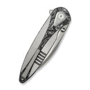 WEKNIFE Zenthra Flipper & Thumb Stud Knife Satin / Gray Titanium Handle With Aluminum Foil Carbon Fiber Inlay (3.3" Satin Finished Bohler M390 Blade) WE24021C - 4