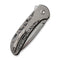 WEKNIFE Zizzit Flipper & Thumb Stud & Button Lock Knife Polished Bead Blasted Titanium Handle With Aluminum Foil Carbon Fiber Inlay (3.8" Polished Bead Blasted CPM 20CV Blade) WE23031-2