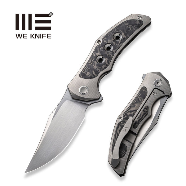 WEKNIFE Magnetron Flipper Knife Titanium & Carbon Fiber Handle CPM 