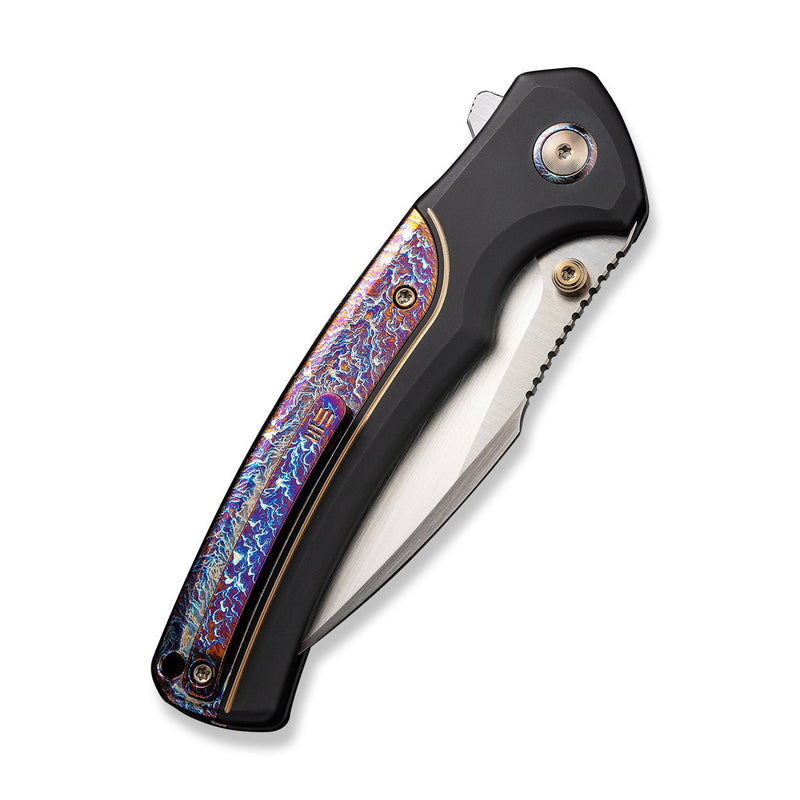 WEKNIFE Ziffius Flipper & Thumb We Lock CPM 20CV Button Knife Titanium – & Handle Stud Knife